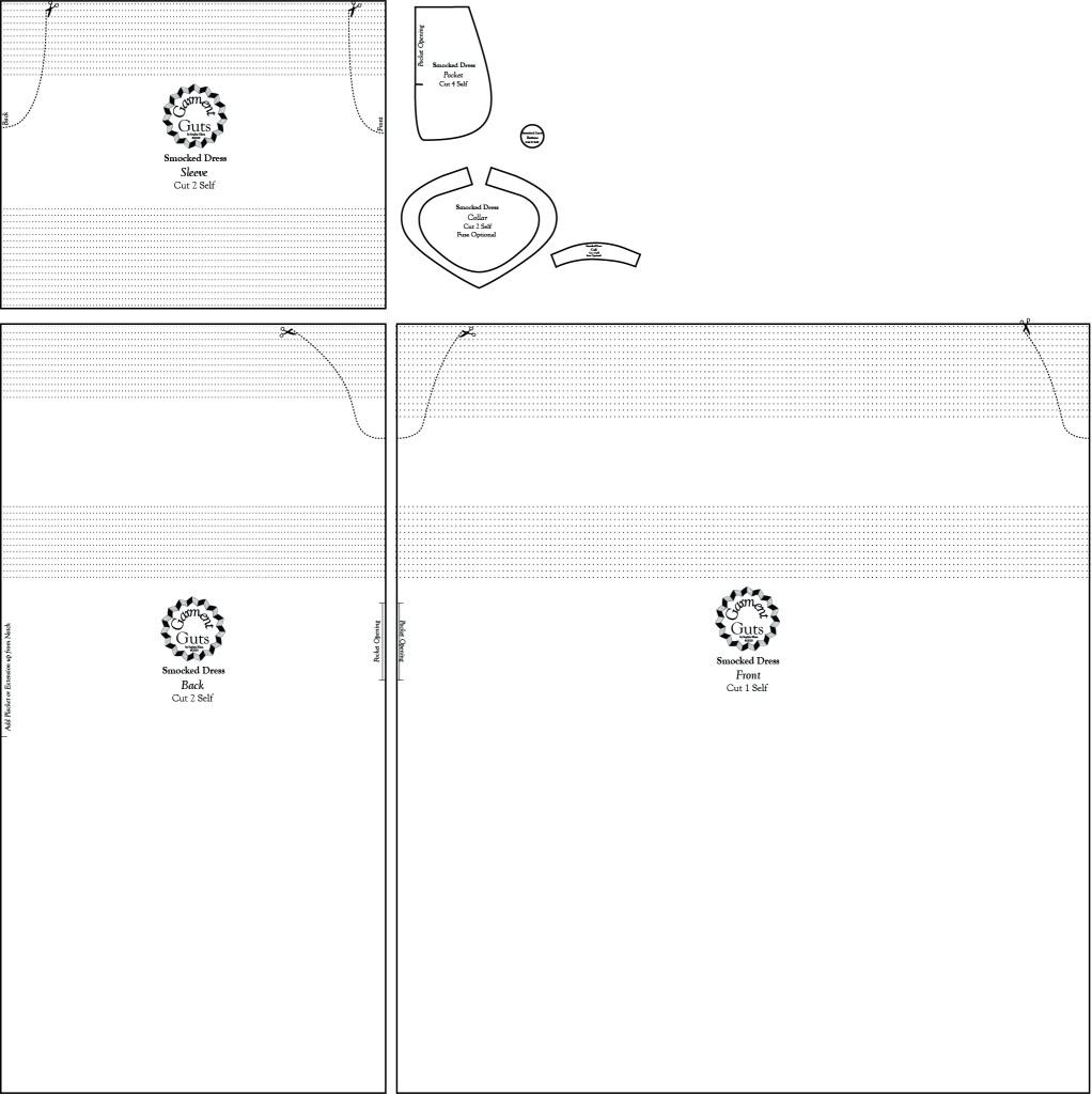 This image has an empty alt attribute; its file name is smocked-dress-pattern.jpg